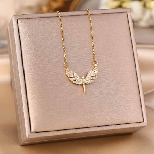 Gold Plated Locket Set - Butterfly