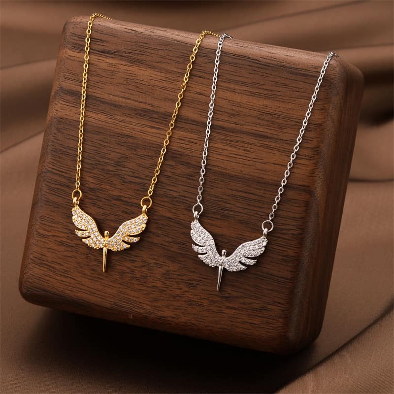 Gold Plated Locket Set - Butterfly