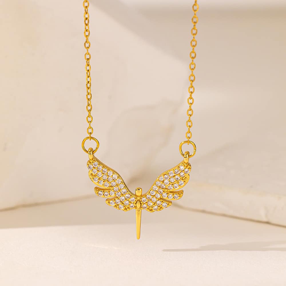 Gold Plated Locket Set - Butterfly